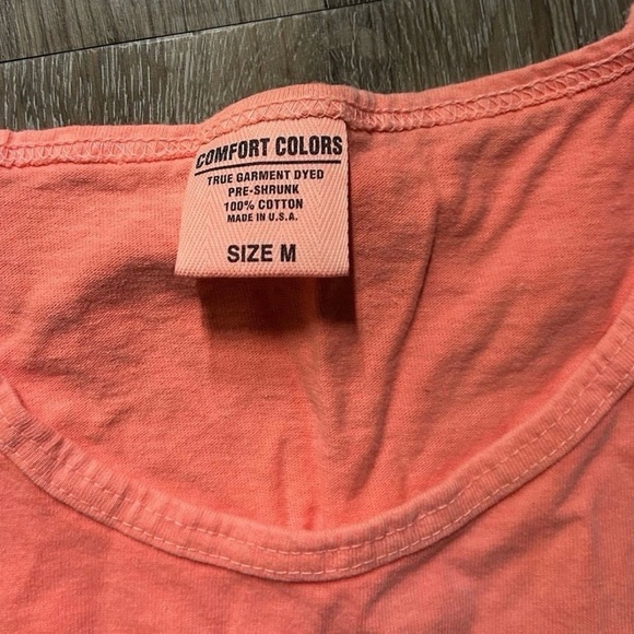Comfort Colors Newport Rhode Island Orange Tank Top 100% Cotton Size Medium - Picture 3 of 3